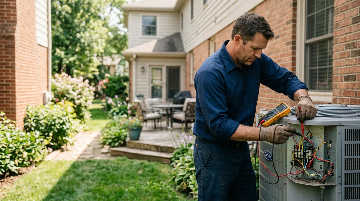HVAC technician working near Valley Springs, CA
